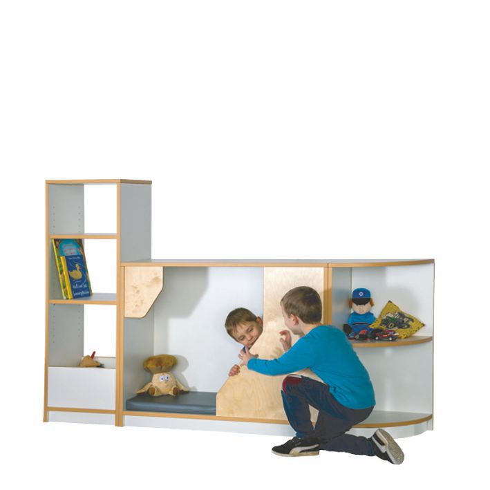 K Regalsystem Heidi mit Versteckschrank, Höhe 80/120, 4 Dekore/9 Farben